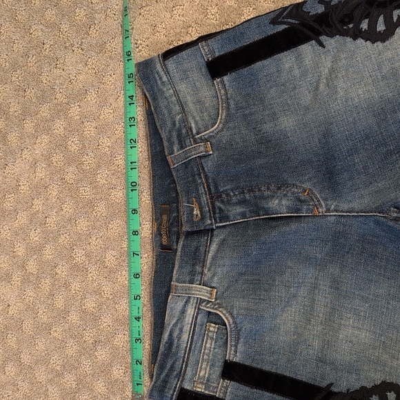 Roberto Cavalli vintage denim jeans with silk and velvet embroidery - Picture 6 of 16